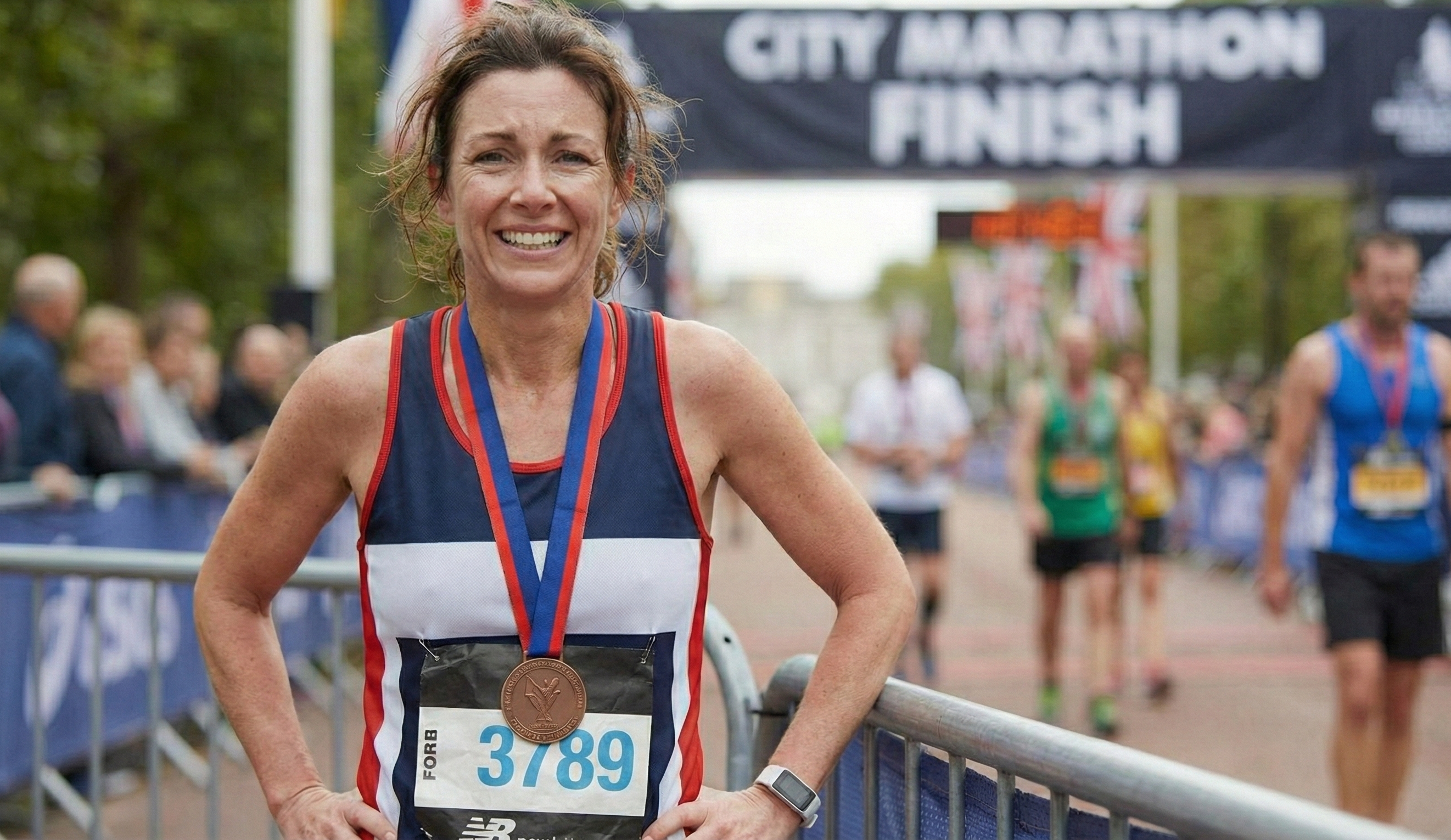 Marathon runner recovering after a race — why amino acid replacement with HDAAs is the key to faster muscle recovery and your next PR